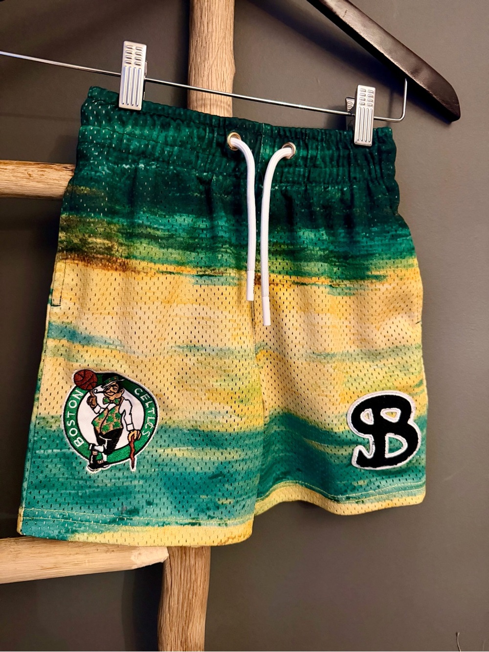 BKTSQD NBA Celtics Basketball mesh Shorts